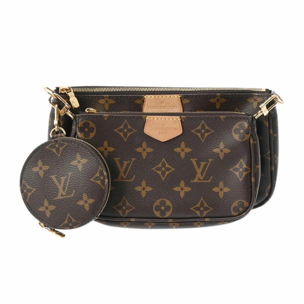 LOUIS VUITTON Monogram Multi Pochette Accessoires Khaki Brown Green Canvas